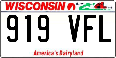 WI license plate 919VFL
