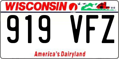 WI license plate 919VFZ