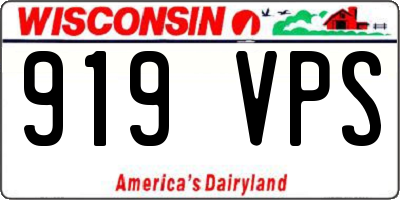 WI license plate 919VPS