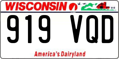 WI license plate 919VQD