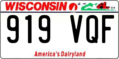 WI license plate 919VQF