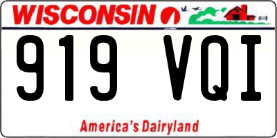 WI license plate 919VQI