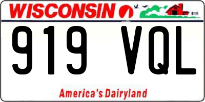 WI license plate 919VQL