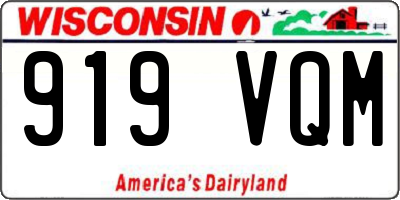 WI license plate 919VQM