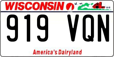 WI license plate 919VQN