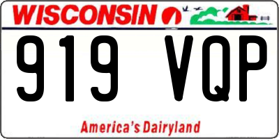 WI license plate 919VQP
