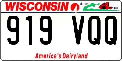WI license plate 919VQQ