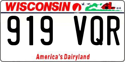 WI license plate 919VQR