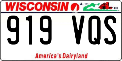 WI license plate 919VQS