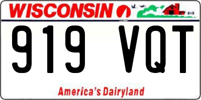 WI license plate 919VQT