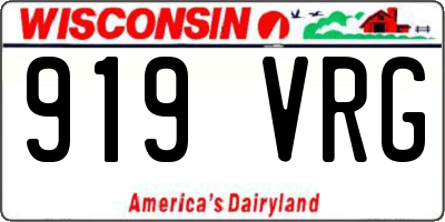 WI license plate 919VRG
