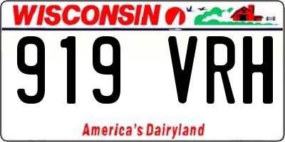 WI license plate 919VRH
