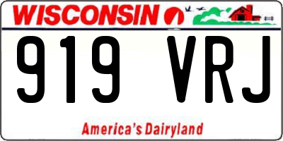 WI license plate 919VRJ