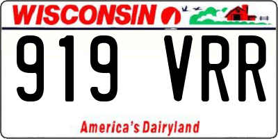 WI license plate 919VRR