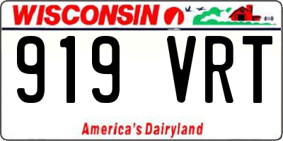 WI license plate 919VRT