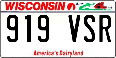 WI license plate 919VSR