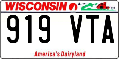 WI license plate 919VTA
