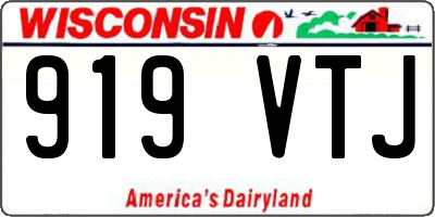 WI license plate 919VTJ
