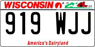 WI license plate 919WJJ