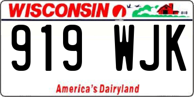 WI license plate 919WJK