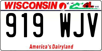 WI license plate 919WJV