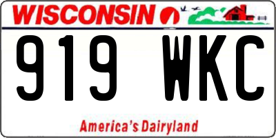WI license plate 919WKC