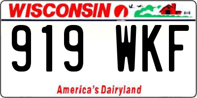 WI license plate 919WKF