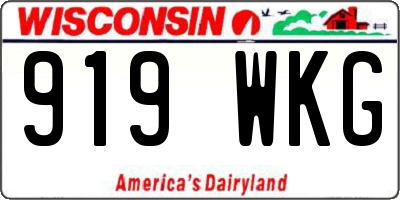 WI license plate 919WKG