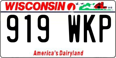 WI license plate 919WKP
