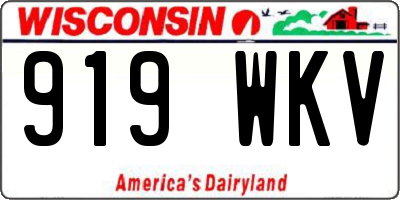 WI license plate 919WKV
