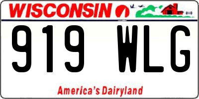 WI license plate 919WLG