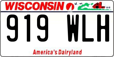 WI license plate 919WLH