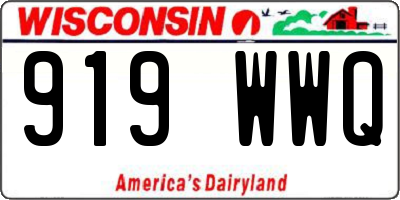 WI license plate 919WWQ