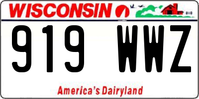 WI license plate 919WWZ