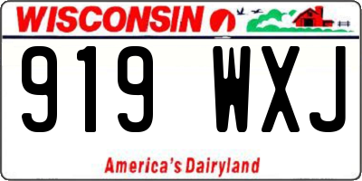 WI license plate 919WXJ