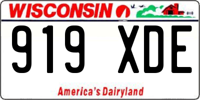 WI license plate 919XDE