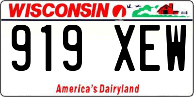WI license plate 919XEW
