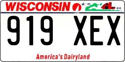 WI license plate 919XEX