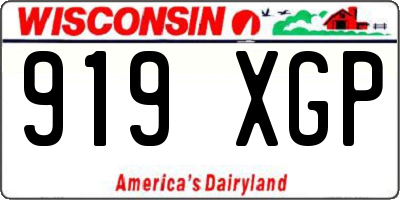 WI license plate 919XGP