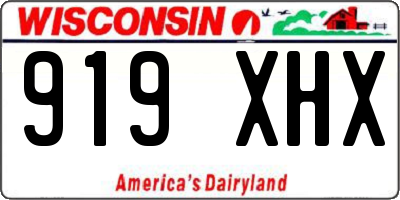 WI license plate 919XHX
