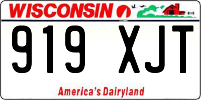 WI license plate 919XJT