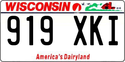 WI license plate 919XKI