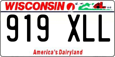 WI license plate 919XLL