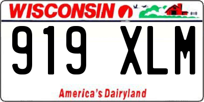 WI license plate 919XLM