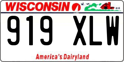 WI license plate 919XLW