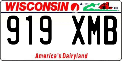 WI license plate 919XMB