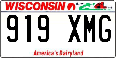 WI license plate 919XMG