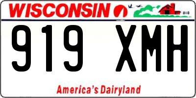 WI license plate 919XMH