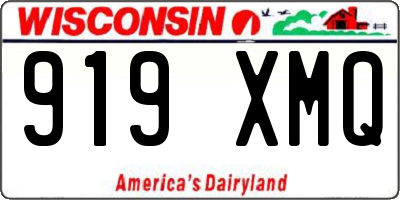 WI license plate 919XMQ
