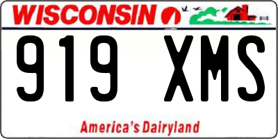 WI license plate 919XMS